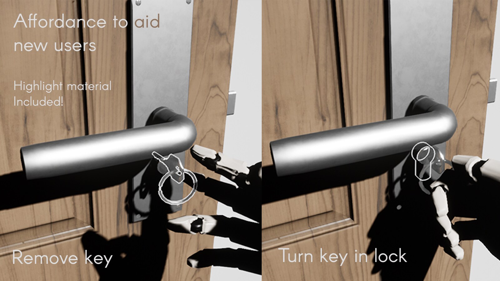 Realistic VR Doors Physicsbased & Parameterised in Blueprints UE Marketplace